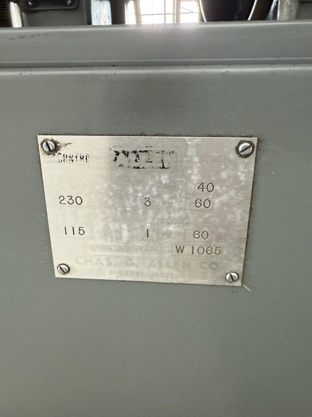 6-SPINDLE ALLEN VARIABLE-SPEED GANG DRILL PRESS. STOCK # 0550325