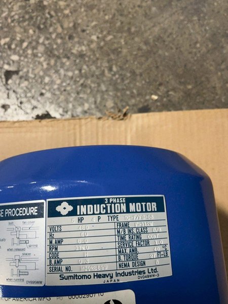 SUMITOMO 5 HP GEAR DRIVE   -  LHYM5-D4165-Y3-B-179