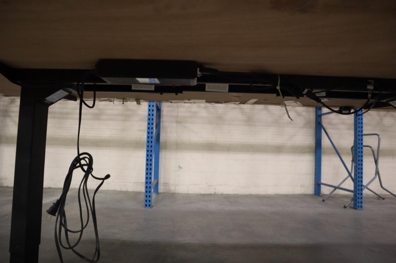 Wood Top Electronic Adjustable Height Table - Portable on Casters- Auction Item