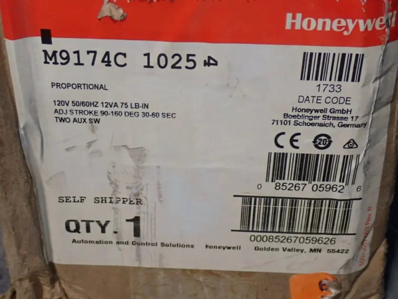 HONEYWELL MODUTROL IV MOTOR  -  M9174C1025