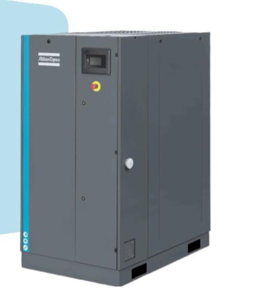 50 HP Atlas Copco GA37 Oil-Injected Rotary Screw Compressor with Integrated Dryer , -460V, 125 PSI, Unused