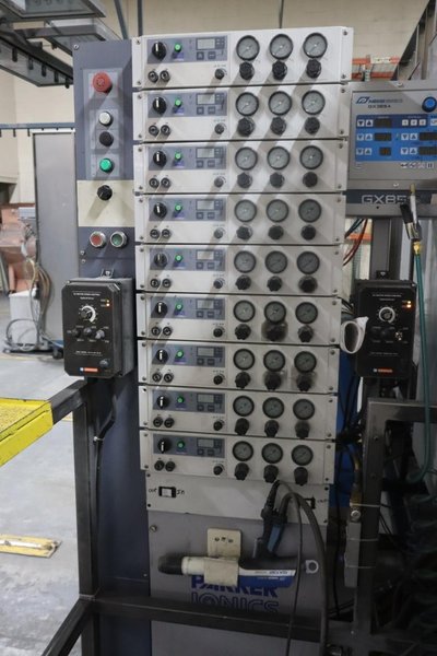 Parker Ionics GX7000M Automated Powder Coating Booth with 24" Wide x 48" High Windows and Top Chain Slot- Auction Item