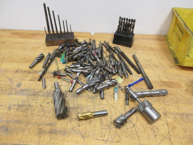 High Speed Steel Cutting Tools Assorted, Drills, Reamers, End Mills, and More, Some New Mostly Used- Auction Item