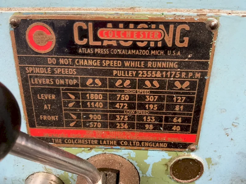 CLAUSING 14 X 35 LATHE