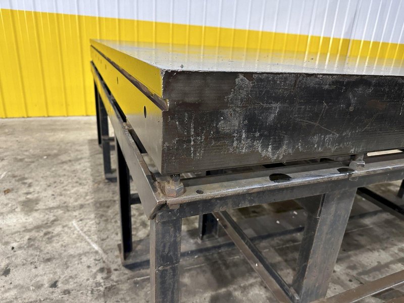96&quot; X 96&quot; STEEL LAYOUT TABLE / PLATE ON HEAVY DUTY STORAGE RACK BASE: STOCK #11026