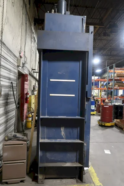 2001 J.V. MFG INC CRAM-A-LOT MODEL #DHR-60-LU VERTICAL CARDBOARD BALER: YOBRO #25051