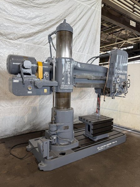 5' X 15" CARLTON MODEL 3A RADIAL ARM DRILL. STOCK # 0434026