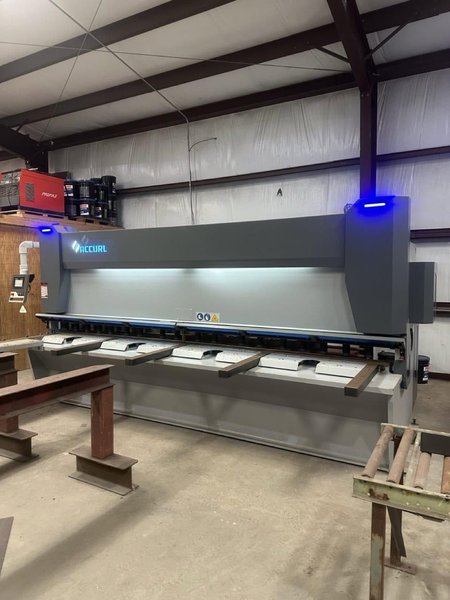 1/4″ x 13′ Accurl MS8 MasterCut CNC Guillotine Shear, 2023 – Available Immediately, Backgauge, Light Curtain, Auto Blade Gap/Rake Angle