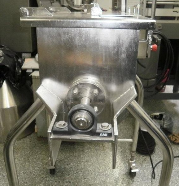 2 Cubic foot Stainless steel Double Ribbon Blender – Unused 1HP Motor &amp; Gearbox 120v, Full Rebuilt Electronics.