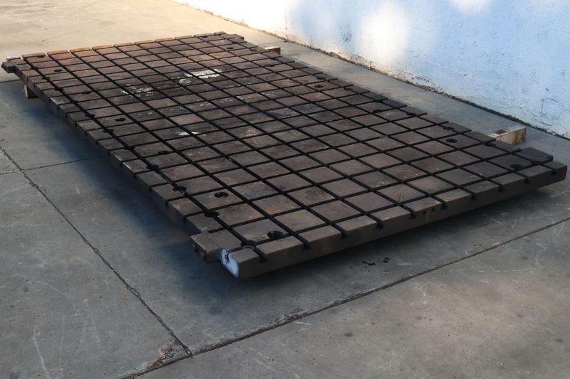 144&quot; X 72&quot; X 3&quot; SOLID STEEL T SLOTTED PLATE: STOCK #73343