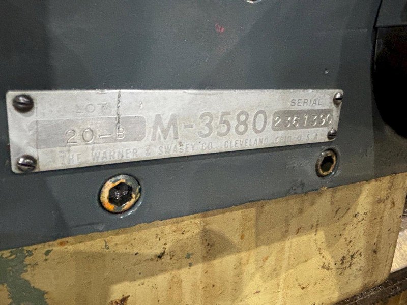 #4A WARNER &amp; SWASEY MODEL #M-3580 SQUARE HEAD 12.5&quot;
 HOLLOW SPINDLE X 144&quot; EXTENDED BED TURRET LATHE: YOBRO #24423