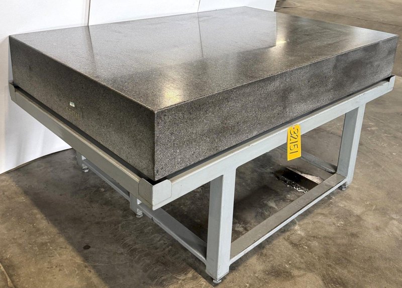 48" x 72" Granite Surface Plate, Black, 10" Thick, Stand