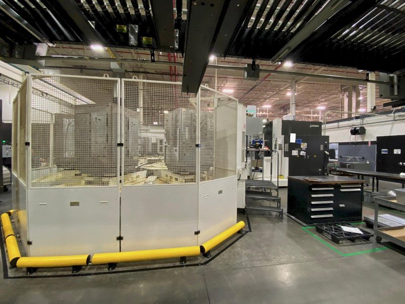 OKUMA MB8000H CNC HMC, 2017, equipped with OSP P300M CNC Ctrl., 12 pallets, 12,000 RPM, and robust automation features including 12 pallet cell configuration, shower coolant and Renishaw tool breakage detection and Renishaw Part Probe, 50 HP, New 2017