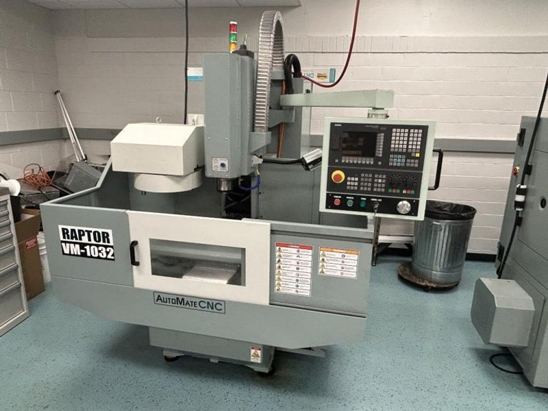 Automate CNC Raptor VM-1032 CNC Vertical Machining Center with Siemens 808D, Rotary Table, 4th Axis Drive, 12-Station ATC, 6000 RPM,- Auction Item