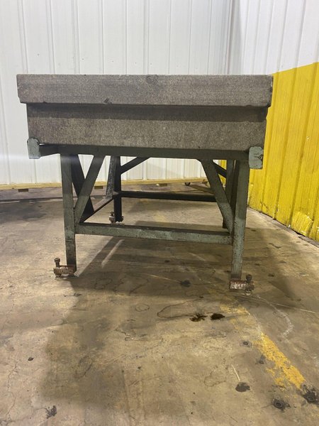 36&quot; X 60&quot; X 10&quot; THICK GRAY TWO LEDGE GRANITE SURFACE PLATE WITH STAND: STOCK #17081