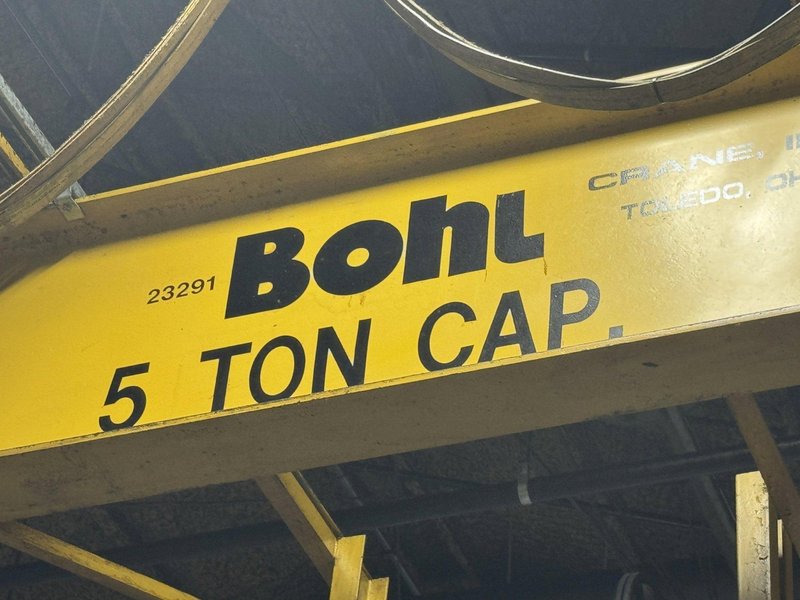 5 TON X 35’ BOHL SPAN SINGLE GIRDER TOP RUNNING BRIDGE CRANE: STOCK #81235
