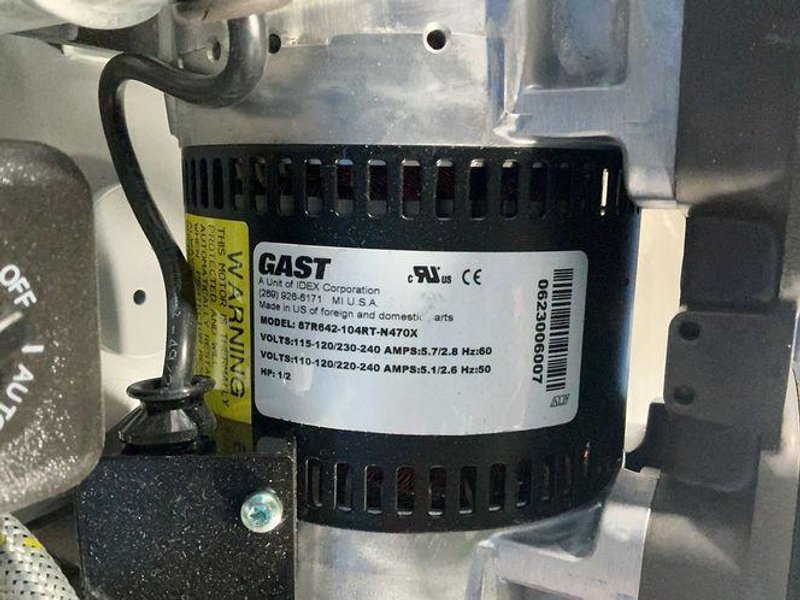 Gast Manufacturing 25 Liter, 12.2 Bar Jun-air Oil-less Rocking Piston Air Compressor System - 87r-25b-jebcb