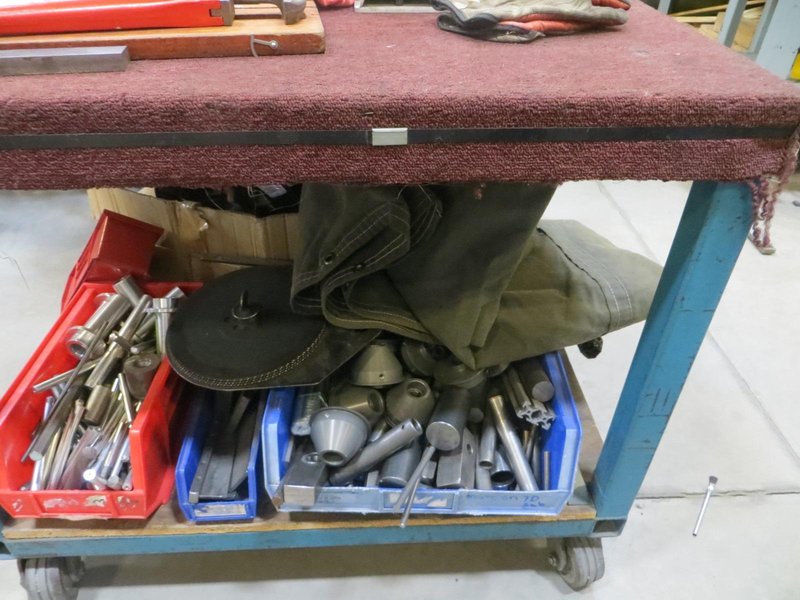 Heavy Duty 38&quot; x 38&quot; Cart Portable On Casters w Large Assortment of Hand Tools AND More!- Auction Item