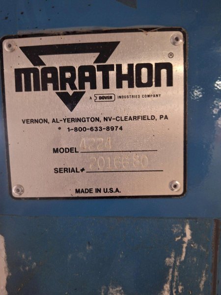 MARATHON 4224 INDUSTRIAL VERTICAL BALER. STOCK #0431626