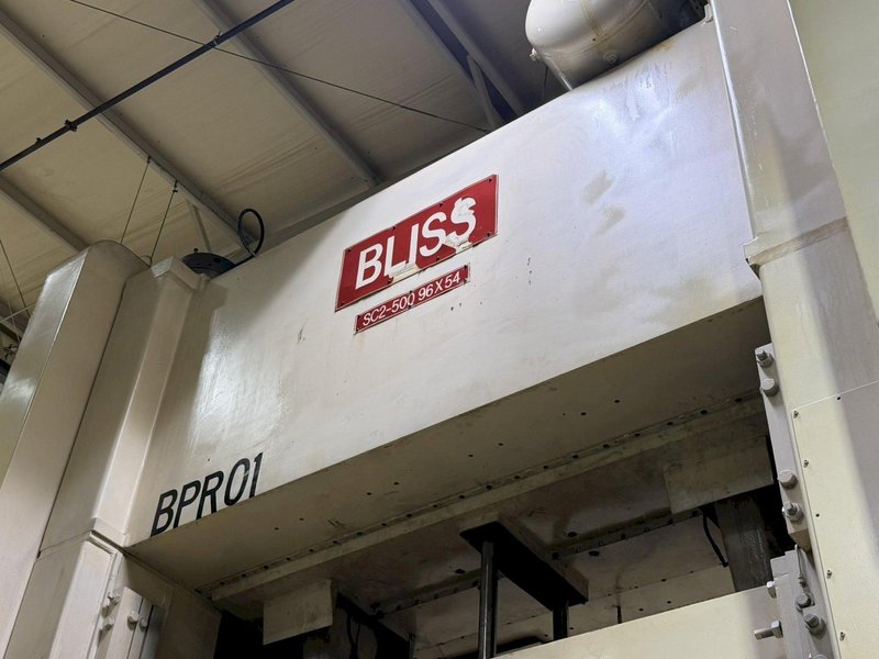 1990 Bliss SC2-500-96-54 Straight Side Press For Sale - 500-Ton Capacity