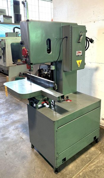 18" Grob Vertical Band Saw 4V-18, 40-5000 FPM, 28" x 24" Air-Hyd. Feed Tbl.