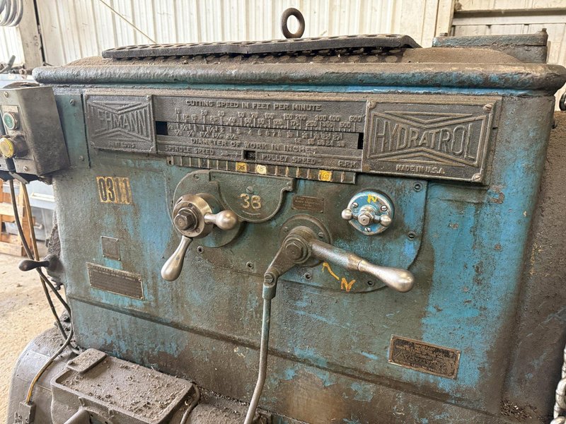 39&quot; x 35&#039; (420&quot;) LEHMANN DUAL CARRIAGE ENGINE LATHE WITH 15 HP G+P BELT GRINDING ATTACHMENT: YOBRO #24125