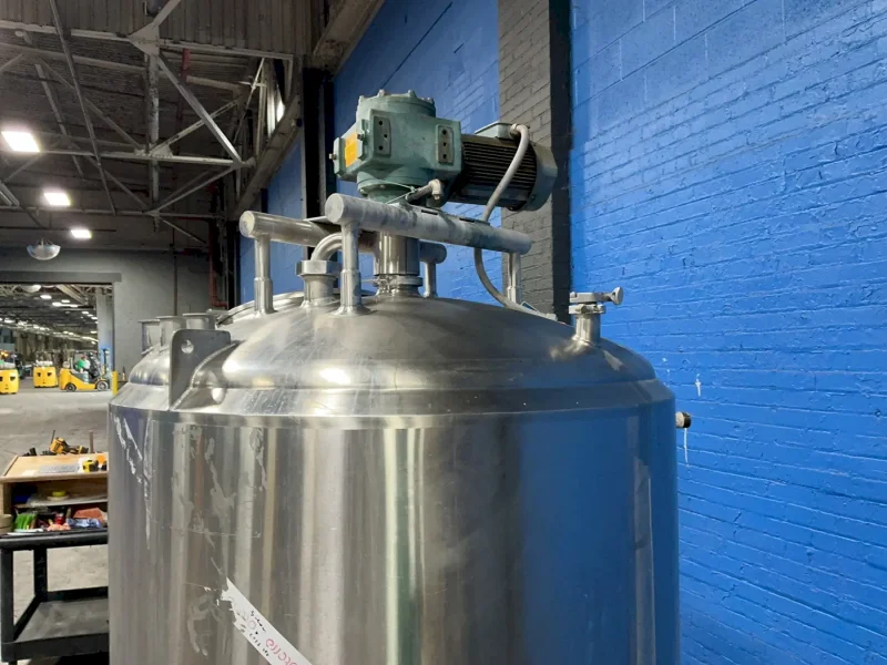 CHERRY-BURRELL CORP. APPROX. 374 GAL / 50” DIAMETER, 44” H STAINLESS STEEL PROCESSING TANK  -  3091