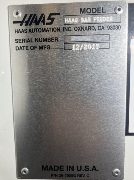 Haas V2 Automatic Bar Feeder