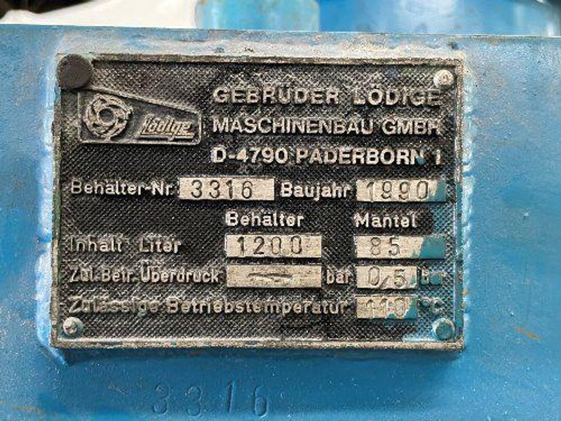 LITTLEFORD 42 CUT FT, 29.4 CU FT WORKING FKM 1200E MIXER  -  FKM 1200E
