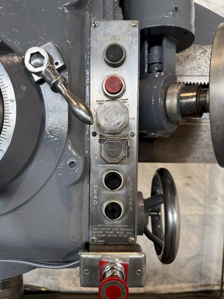 5' X 17" CARLTON 3A RADIAL ARM DRILL. STOCK # 0328226
