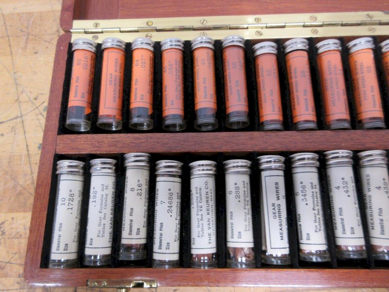 Van Keuren Co. Gear Measuring Wire Set and M-1 Plus (China) Pin Gauge Set .061-.250"- Auction Item