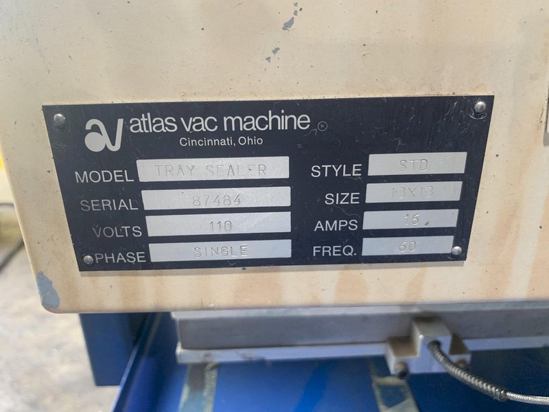 280 DEGREE 13&quot; x 13&quot; ATLAS STYLE #STD TRAY SEALER MACHINE: STOCK #13497