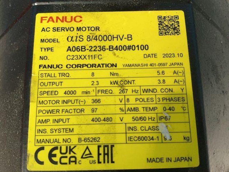 FANUC AC SERVO MOTOR   -  A06B-2236-B400#0100