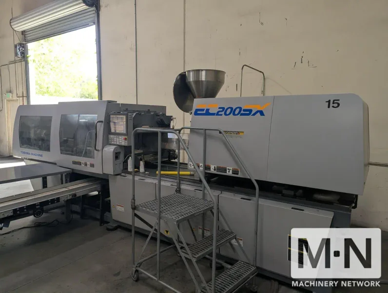 200 TON 15 OZ TOSHIBA MODEL EC200SXV50-8B ELECTRIC INJECTION MOLDING MACHINE MFG 2010