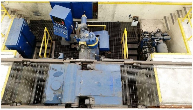 58" AMERICAN UNDER-FLOOR RAILWAY RE-PROFILE / TRUING WHEEL LATHE: YOBRO #24056