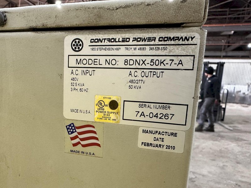 50 KVA CONTROLLED POWER COMPANY MODEL #8DNX-50K-7-A POWER VOLTAGE REGULATORS: STOCK #19846
