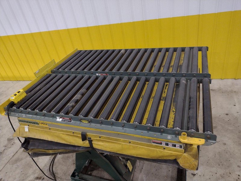 60&quot; X 48&quot; X 3500 LB SOUTHWORTH MODEL #LS4-36 DOUBLE ROLLER TOP LIFT TABLE, 110V SINGLE PHASE: STOCK #20927