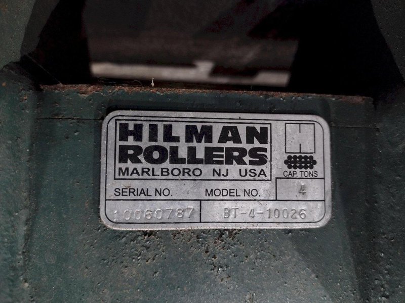 (4) 4 TON HILLMAN MODEL #B1-4  ROLLER TYPE MACHINERY MOVING SKATES: STOCK #22989