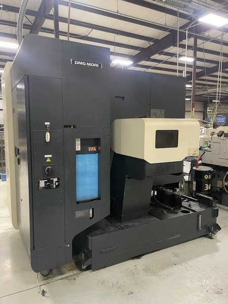 DMG Mori NHX 5000 HMC, 2017 – Full 4th Axis, TSC, ERGOline Celos M730UM Control, Chip Conveyor