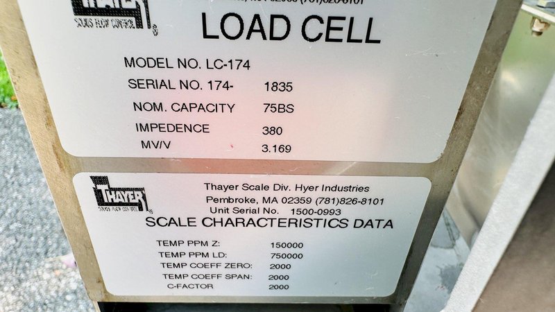 Thayer Scale PF-SC-S-4.5  |  Loss-In-Weight Screw Feeder