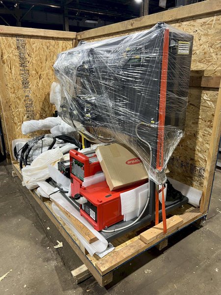 FRONIUS TRANSPULS AUTOMATED WELDING SYSTEM WITH AMET XM CONTROLS, NEW ON SKID: STOCK #23303