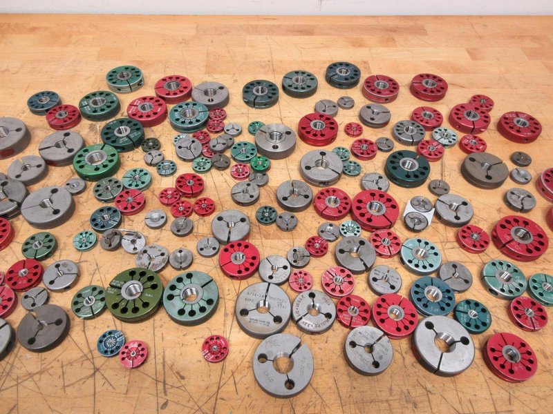 Ring ID Thread Gauges, Mostly Standard Sizes 5-40 Thru 3/4", Brands DoAll, Alameda, Regal- Auction Item
