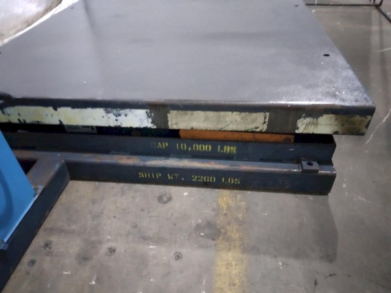 10,000 LB X 60" X 60" X 72" VESTIL EHLT-10-60 HYDRAULIC LIFT TABLE. STOCK # 1167023