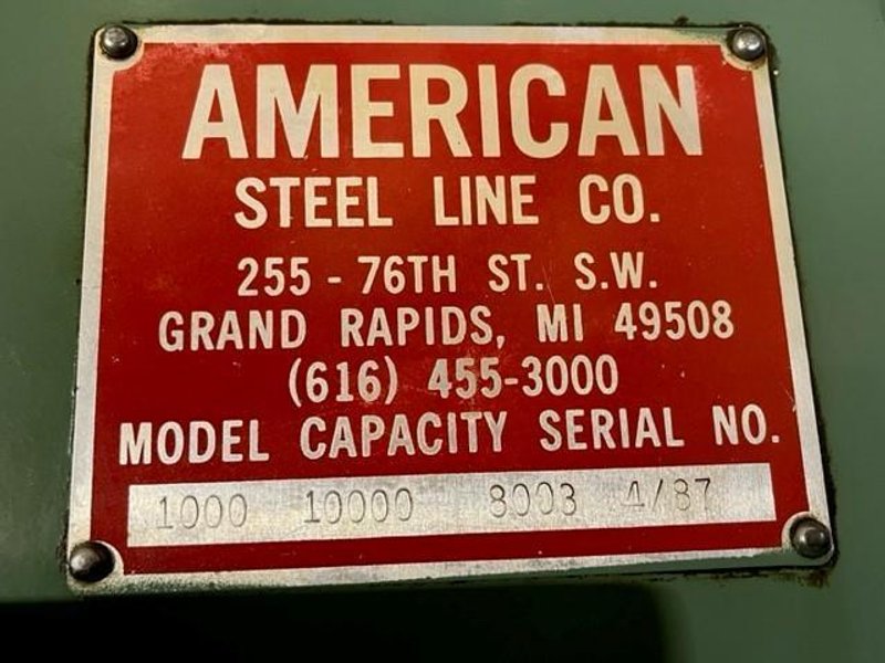 10,000 LBS X 42&quot; NON MOTORIZED AMERICAN STEEL LINE UNCOILER #3347