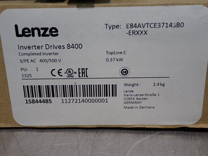 LENZE INVERTER DRIVE 8400 FREQUENCY INVERTER  -  E84AVTCE3714SB0-ERXXX