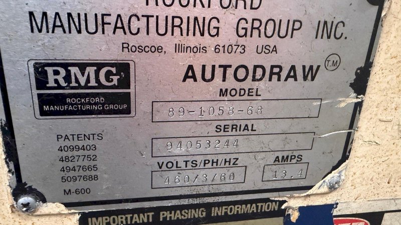 RMG Model 89-1058-68 Inline Wire Drawing Machine