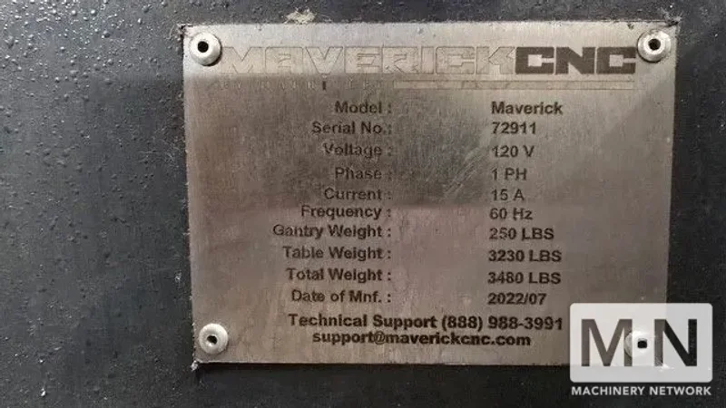 2022 MAVERICK CNC 612 85 AMP PLASMA CUTTER