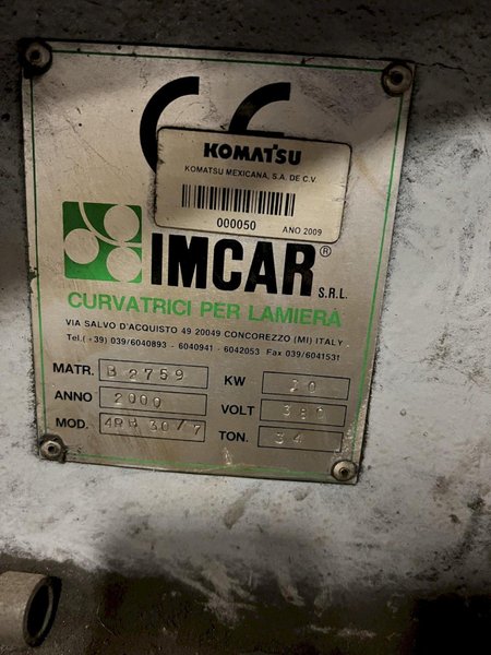 IMCAR PLATE BENDING ROLL STOCK #3401