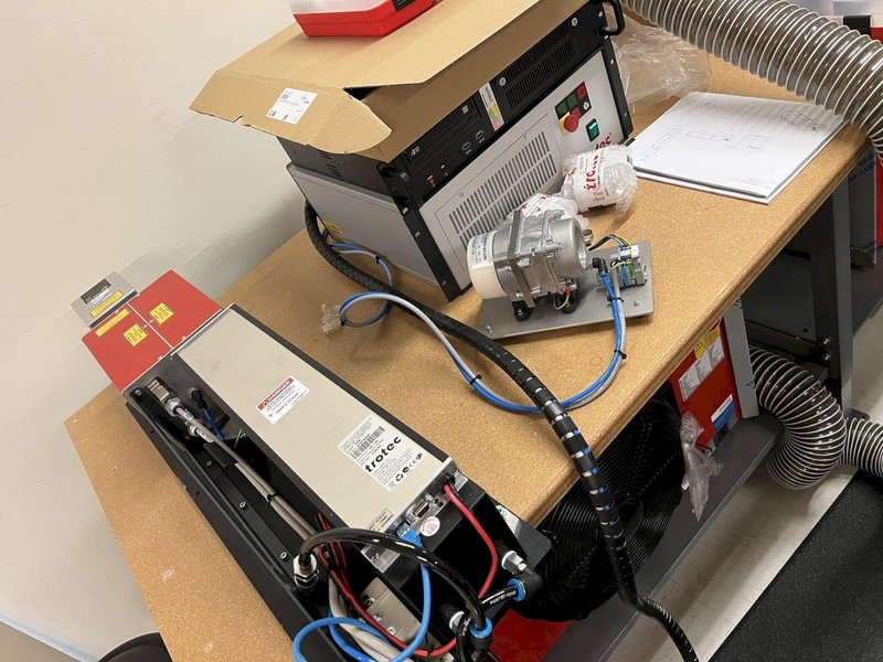 180W Trotec SpeedMarker 50 CL 156Wx CO2  Galvo Laser Engraver, 2021 – 8″x8″- 12″x12″, Never Used! Water Chiller, 2 Lenses, Unit 1