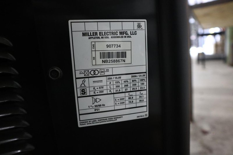 MIller Millermatic 255 MIG Welder with Buil-in Wire Feed Unit, Miller Torch, Cart - Single Phase-New 2021- Auction Item